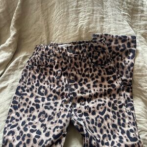 Reformation Cheetah Print Straight Leg Jeans